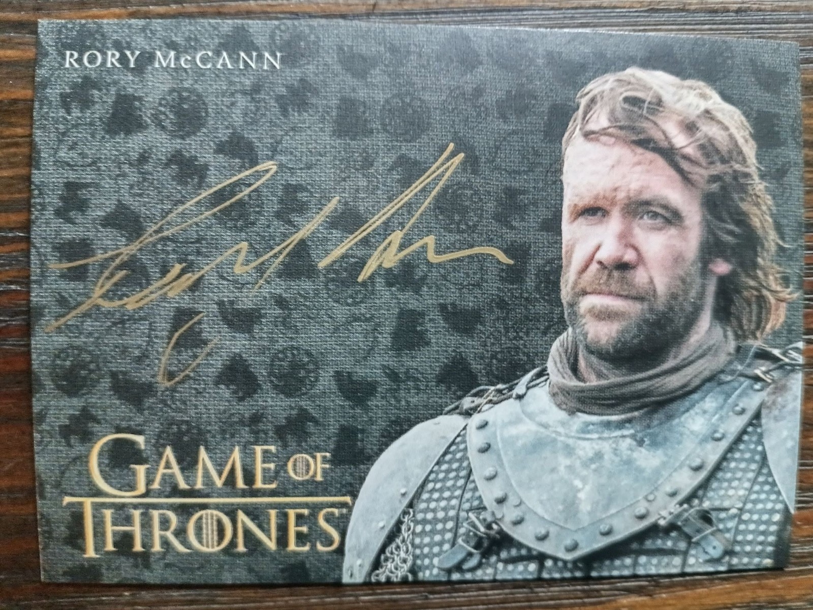 2017 GAME OF THRONES INFLEXIONS GOLD INK RORY McCANN / THE HOUND AUTO