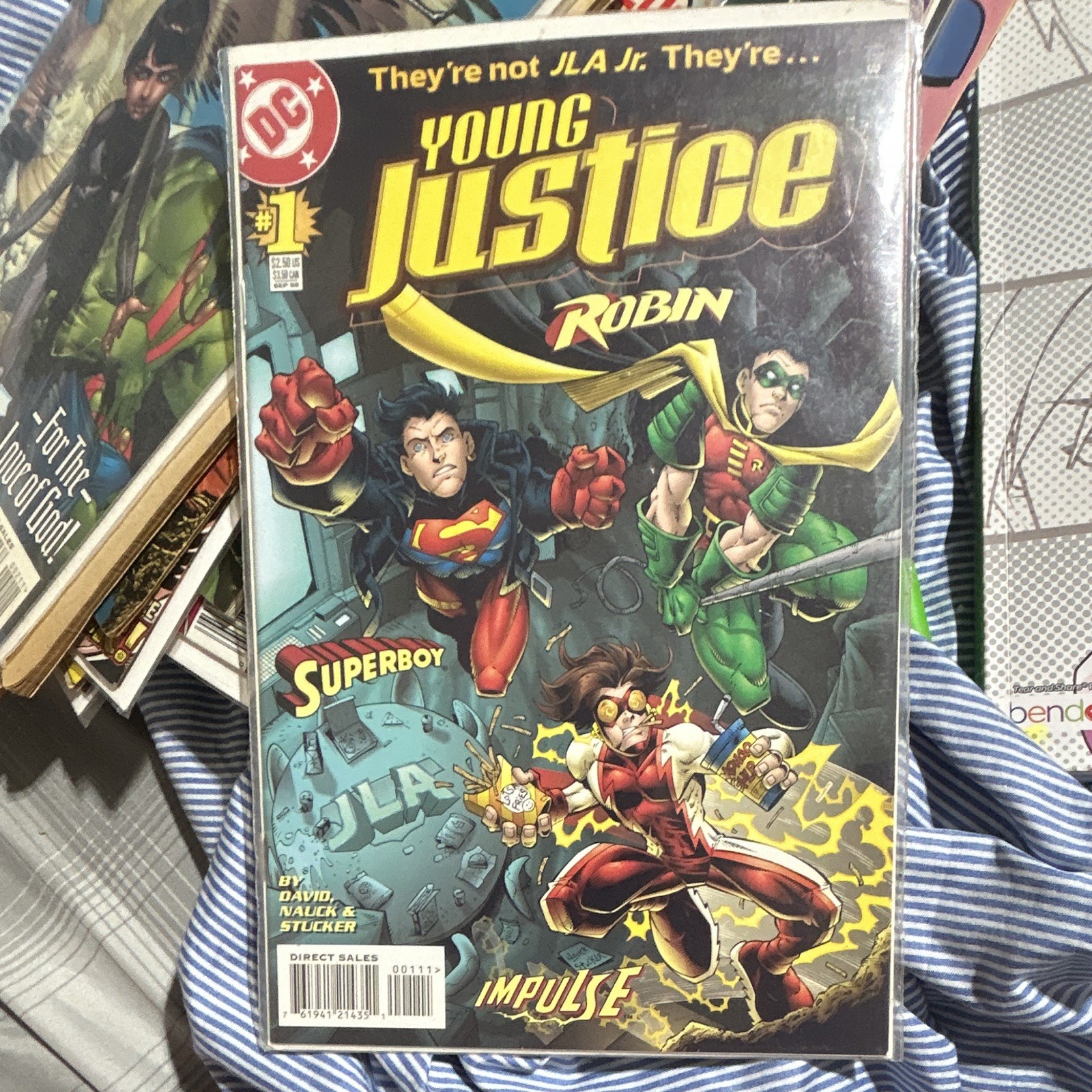 Young Justice #1 (DC Comics) Robin Superboy Impulse Peter David Todd Nauck