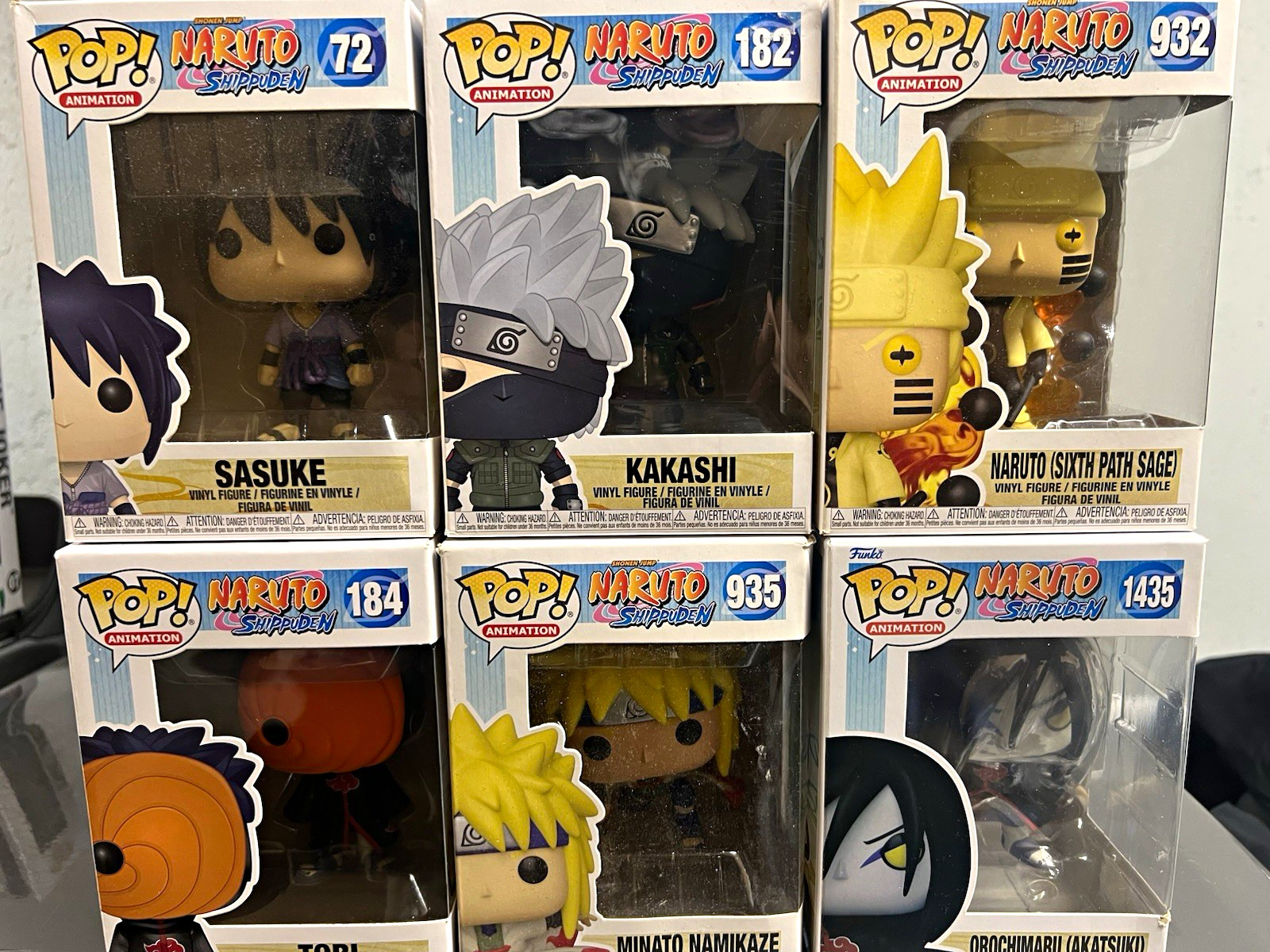 Funko Pop Naruto Shippuden Lot of 6 Vinyl Boxed Sasuke Kakashi Naruto #72