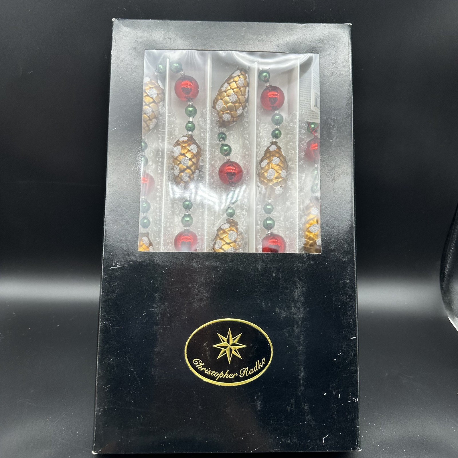 1999 CHRISTOPHER RADKO WOODLAND TRIM GARLAND 99-462-0 PINE CONES