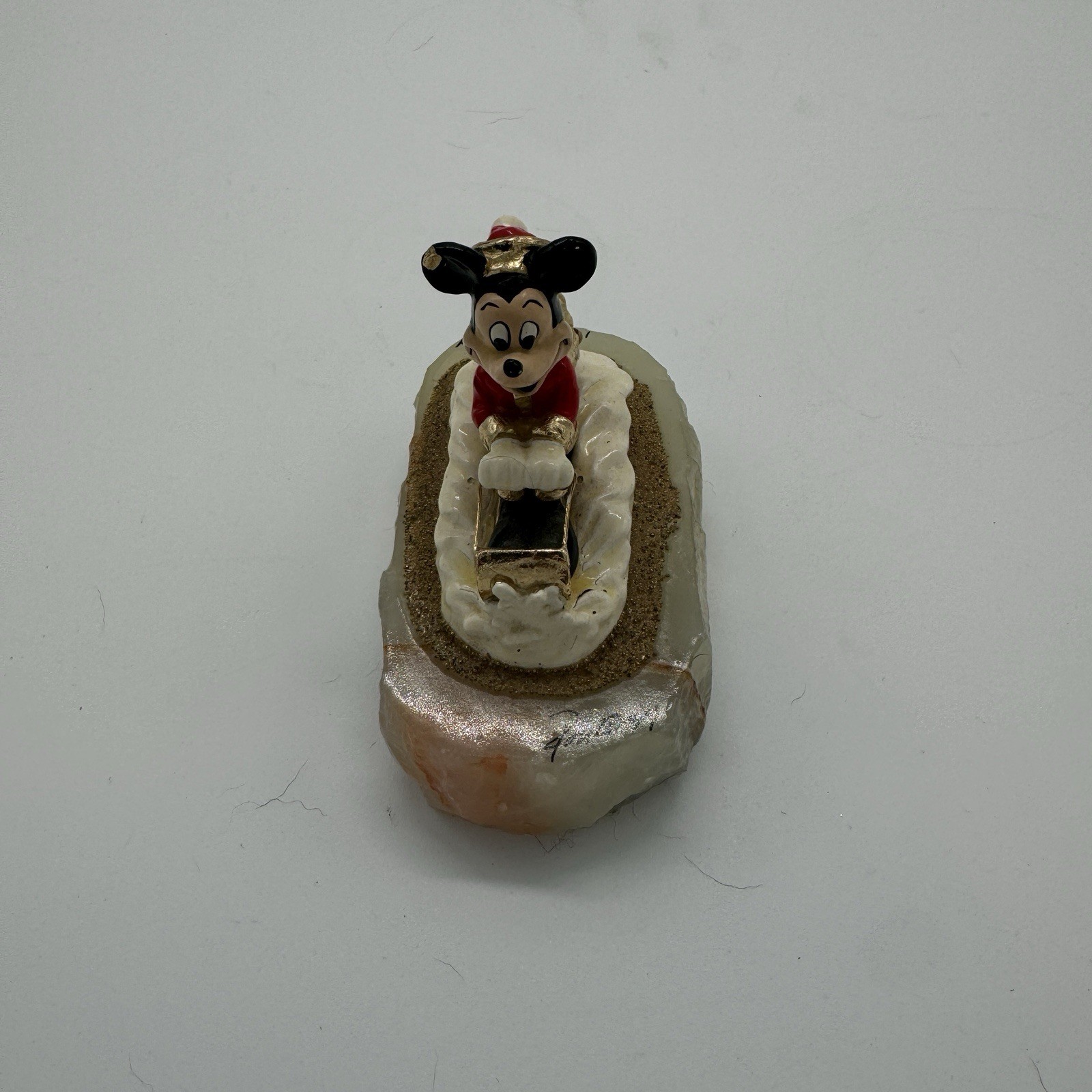 Disney Ron Lee Christmas Mickey Mouse Santa Suit Sled 1991