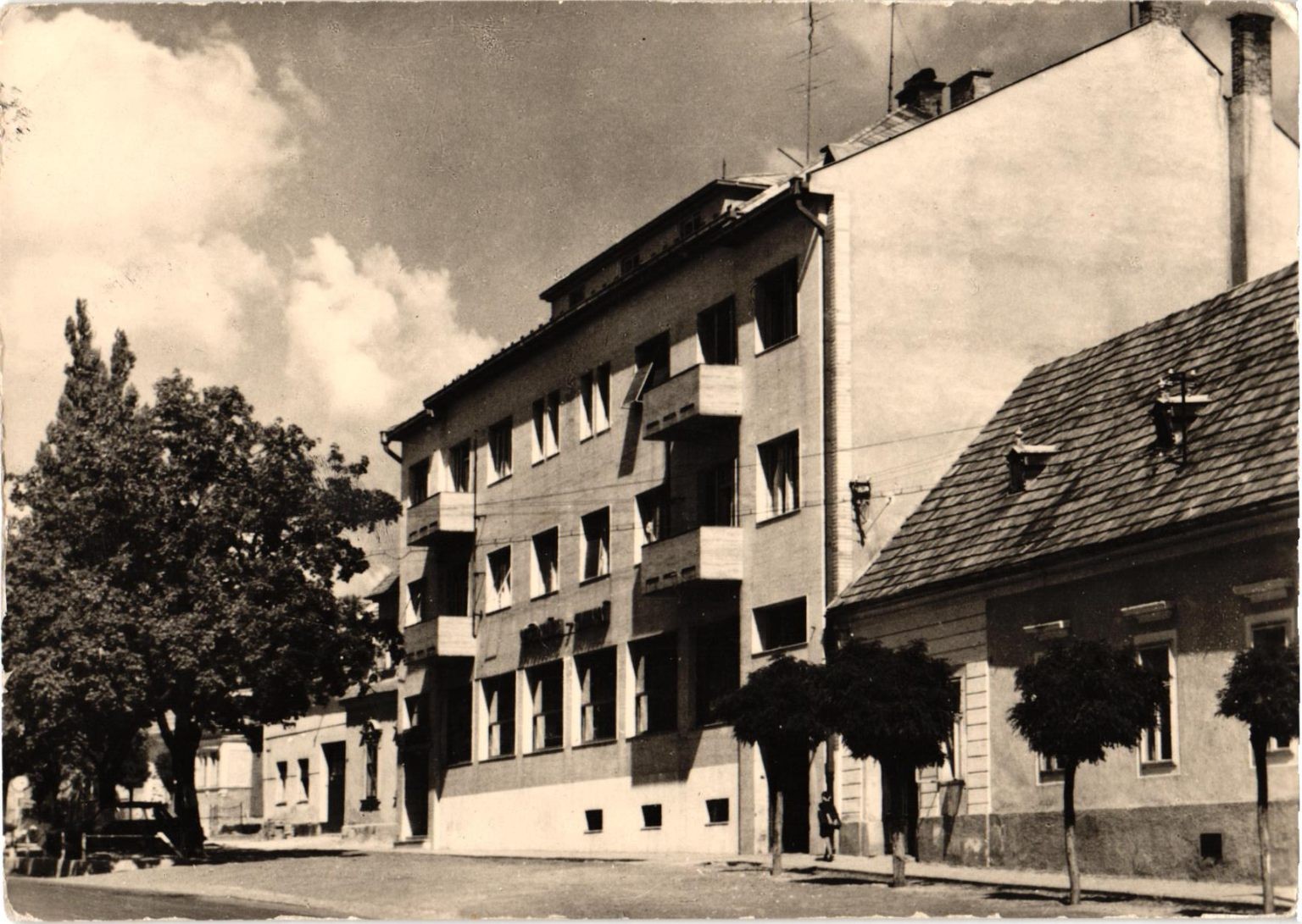 Vintage 1967 Modra Slovakia Street Scene RPPC Postcard Czechoslovakia Stamp