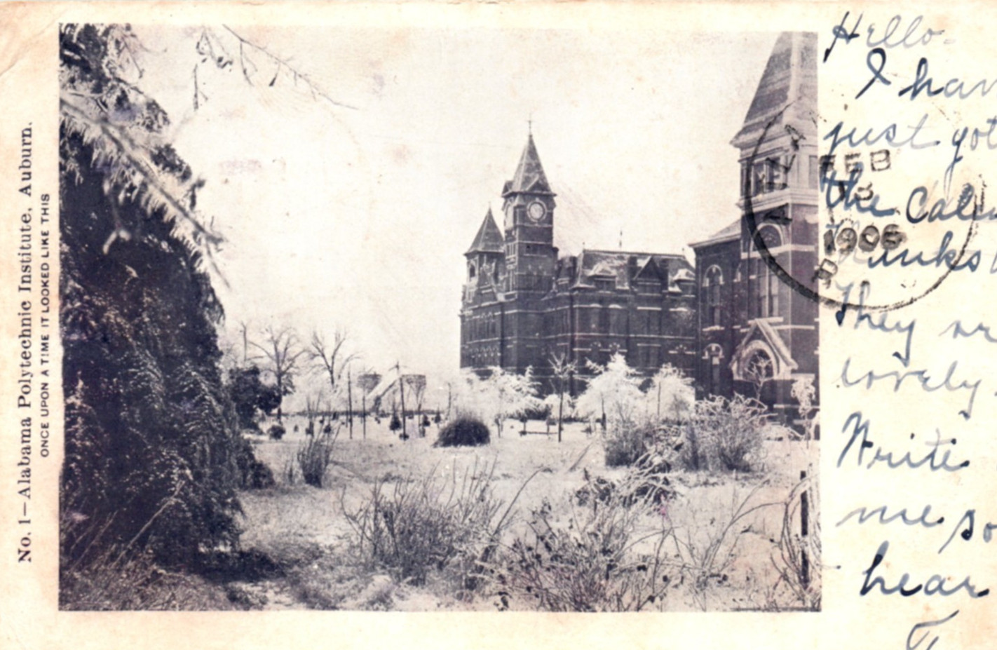 Auburn AL Alabama Polytechnic Institute Postcard 1906 Vintage Antique Auburn AL Alabama Polytechnic Institute Postcard 1906 Vintage Antique