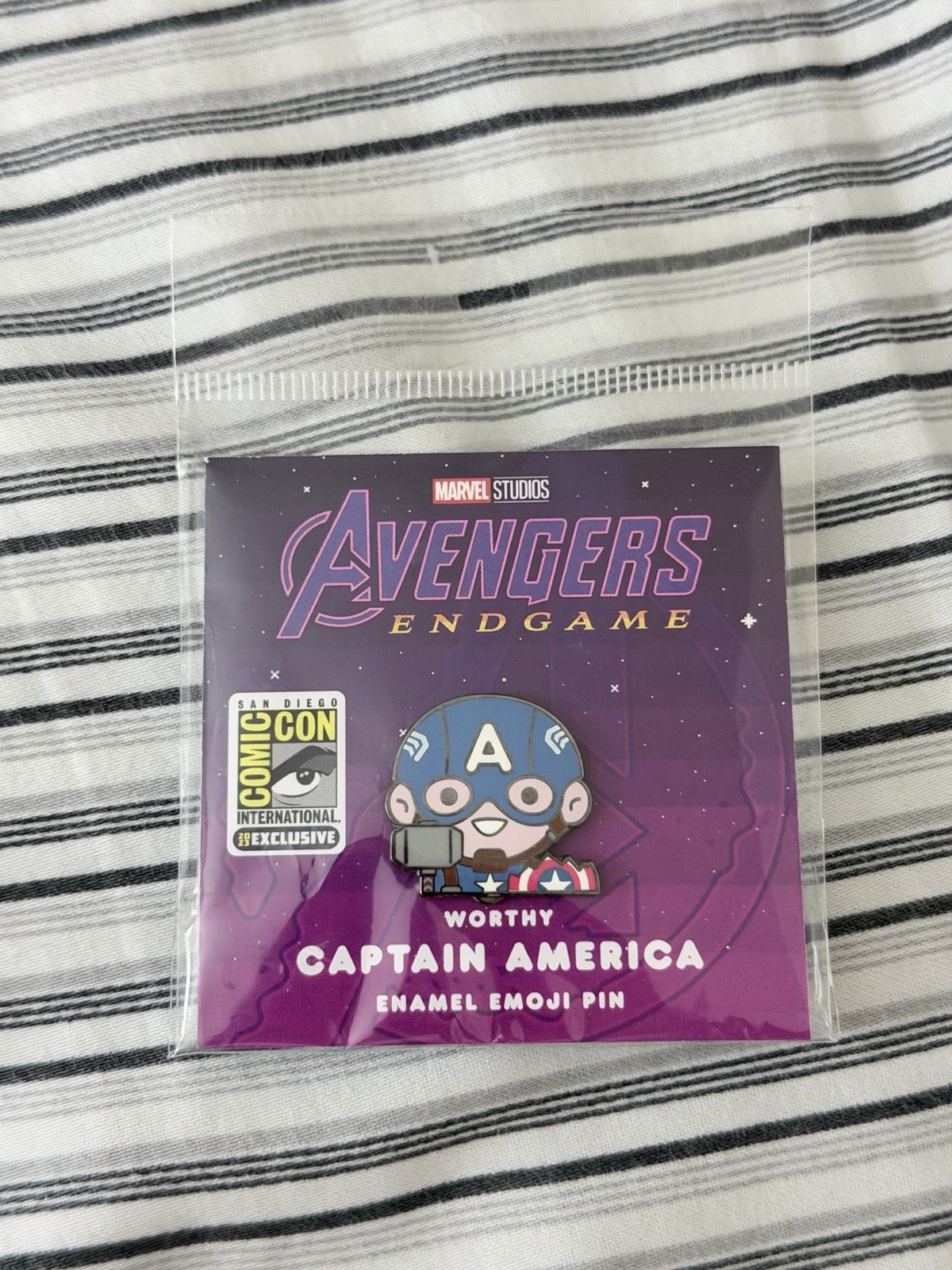 100 Soft Emoji Pin Marvel Avengers Endgame SDCC Worthy Captain America 100 Soft Emoji Pin Marvel Avengers Endgame SDCC Worthy Captain America
