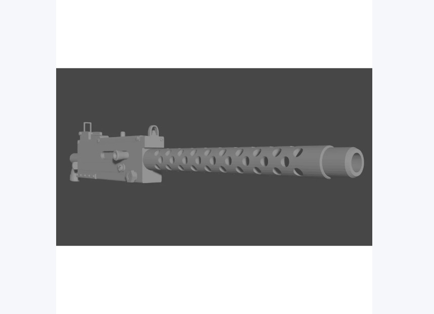 M1919 Browning - With Air Jacket - Black - Unassembled, Unpainted - Black M1919 Browning - With Air Jacket - Black - Unassembled, Unpainted - Black