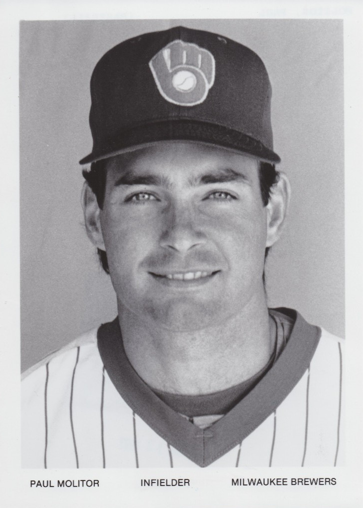 1988 Press Photo Team Issue Brewers Paul Molitor, used for Donruss Baseball Card