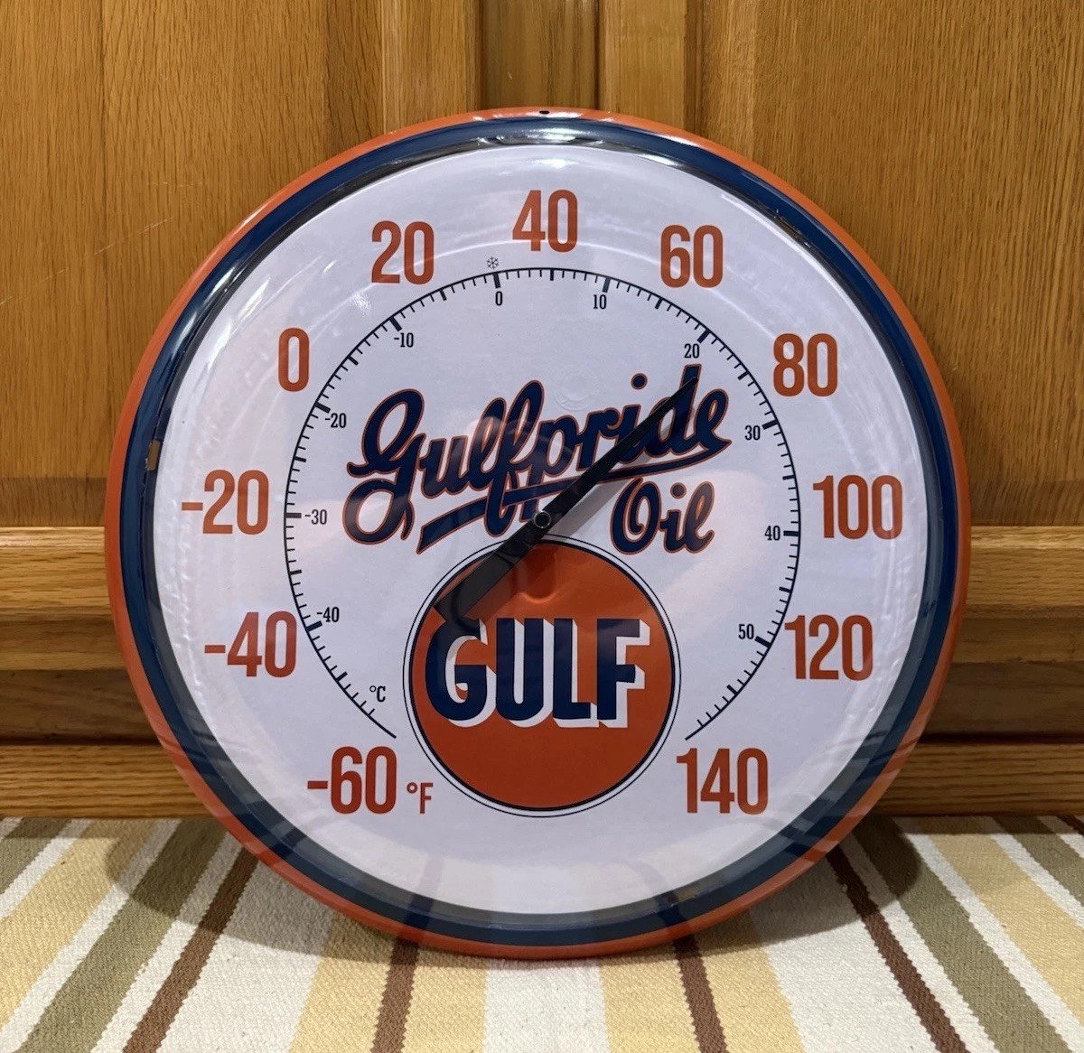 Gulf Thermometer Sign Gas Oil Garage Parts Tools Vintage Style Wall Decor Gulf Thermometer Sign Gas Oil Garage Parts Tools Vintage Style Wall Decor