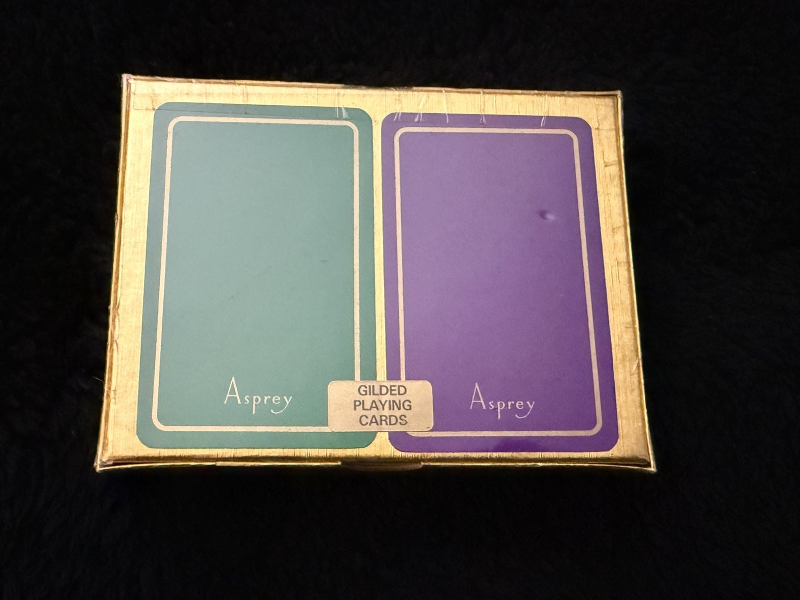 Asprey London Vintage 1980s Gold Gilded Playing Card Set Of Two Decks Sealed