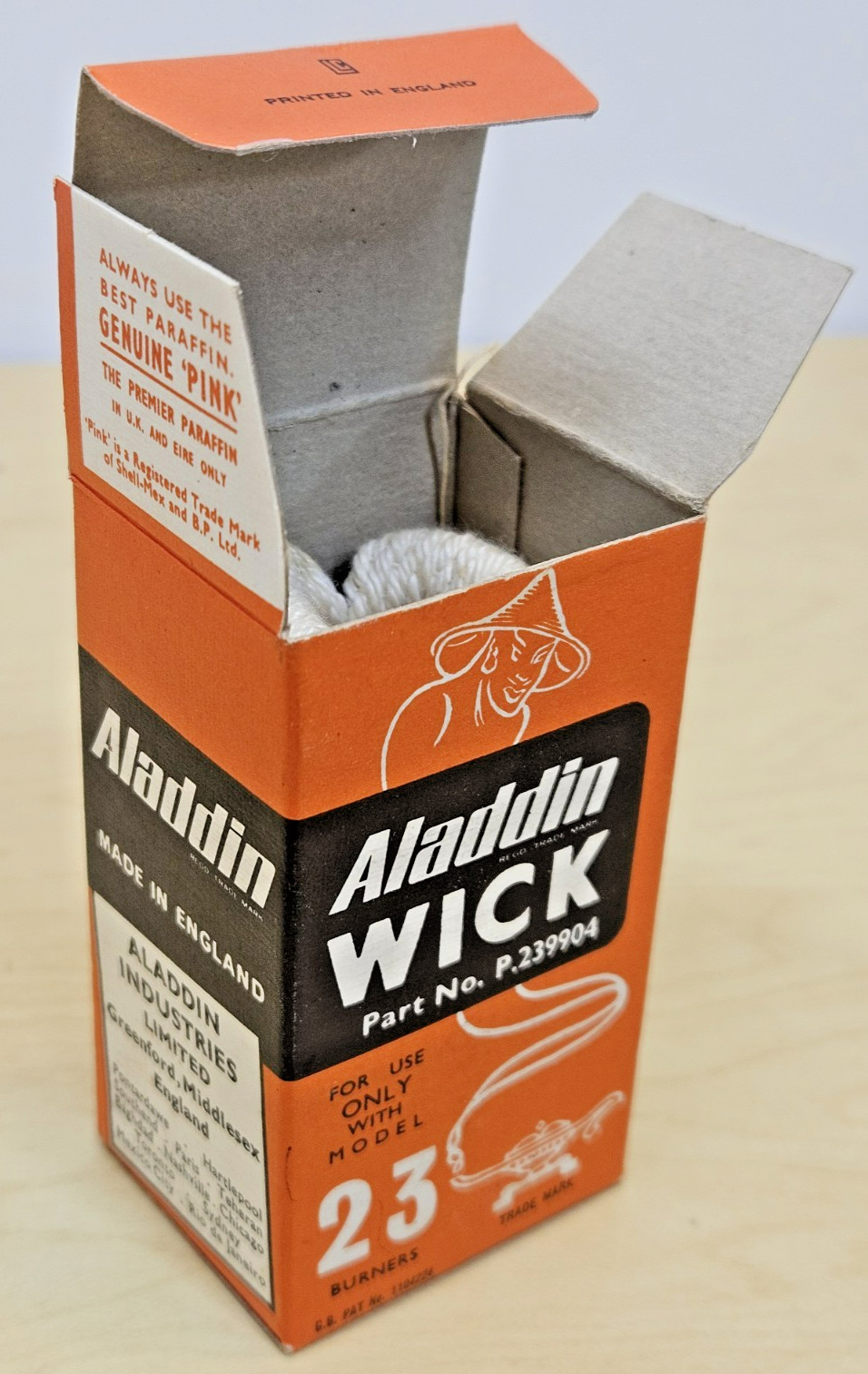Vintage Aladdin Wick for Model No. 23 Burner NIB Part# P. 239904 NOS Vintage Aladdin Wick for Model No. 23 Burner NIB Part# P. 239904 NOS