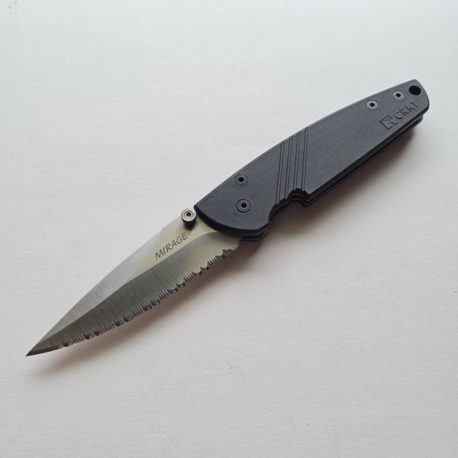 Vintage CRKT Mirage 6723 Hammond Design Serrated Folding Pocket Knife Taiwan EDC