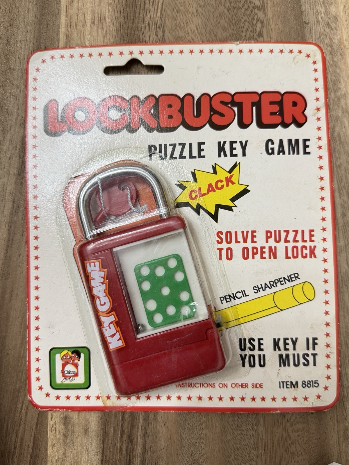 Vintage Retro Chicos Lockbuster Puzzle Key Game Padlock Collectible Lock
