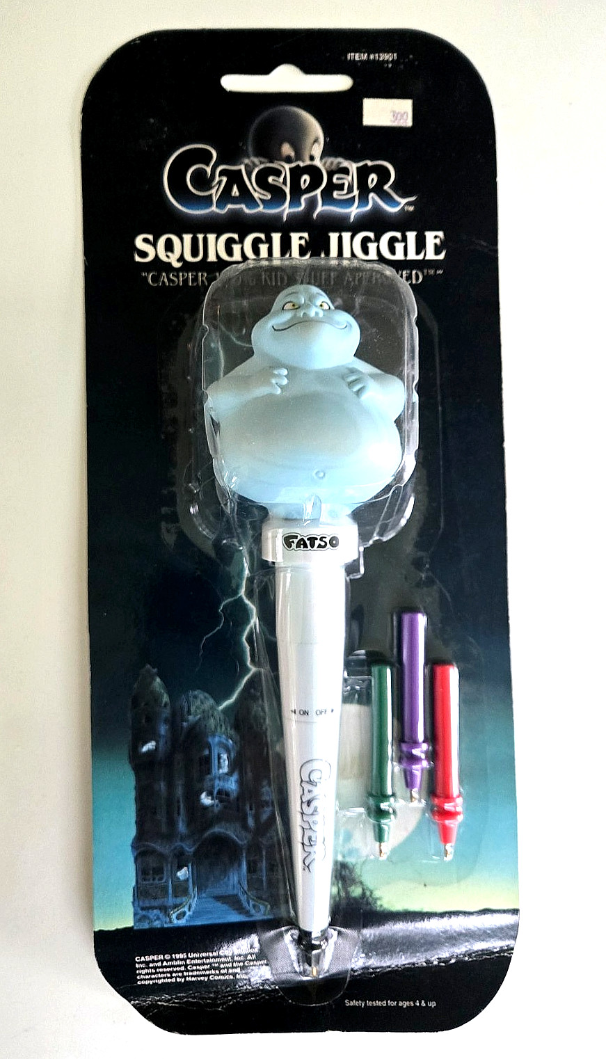 Vintage 1995 Casper Fatso Squiggle Jiggle Motorized Pen NIB In Box Vintage 1995 Casper Fatso Squiggle Jiggle Motorized Pen NIB In Box