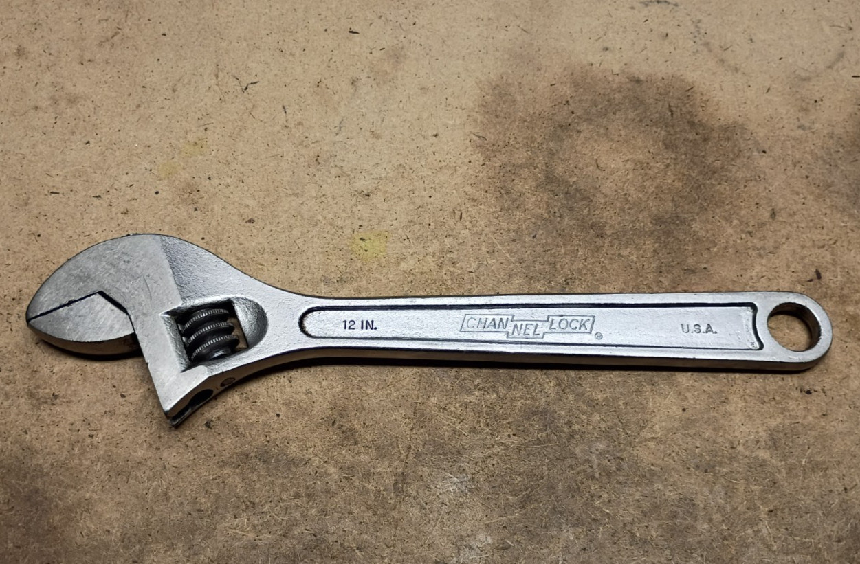 Vintage 12 Inch Channel Lock Adjustable Wrench 812 - Made In USA