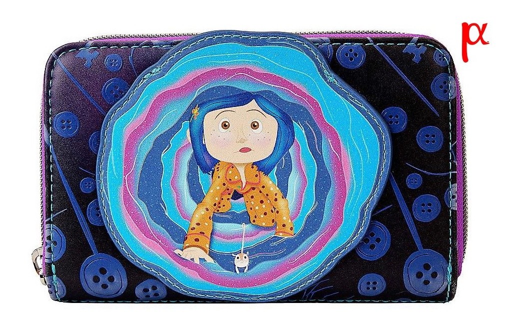 Loungefly Coraline Tunnel Buttons Glow in the Dark Zip Wallet LE Exclusive