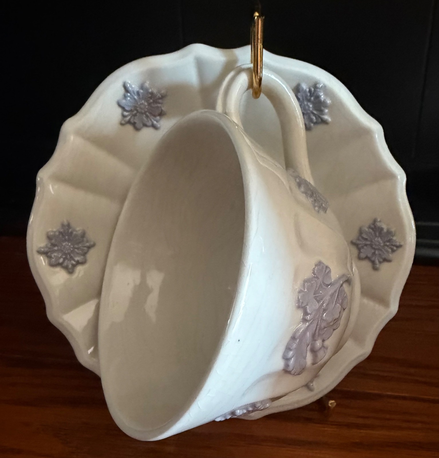 Vintage Grandmother\'s Ironstone China Earthenware Cup and Saucer