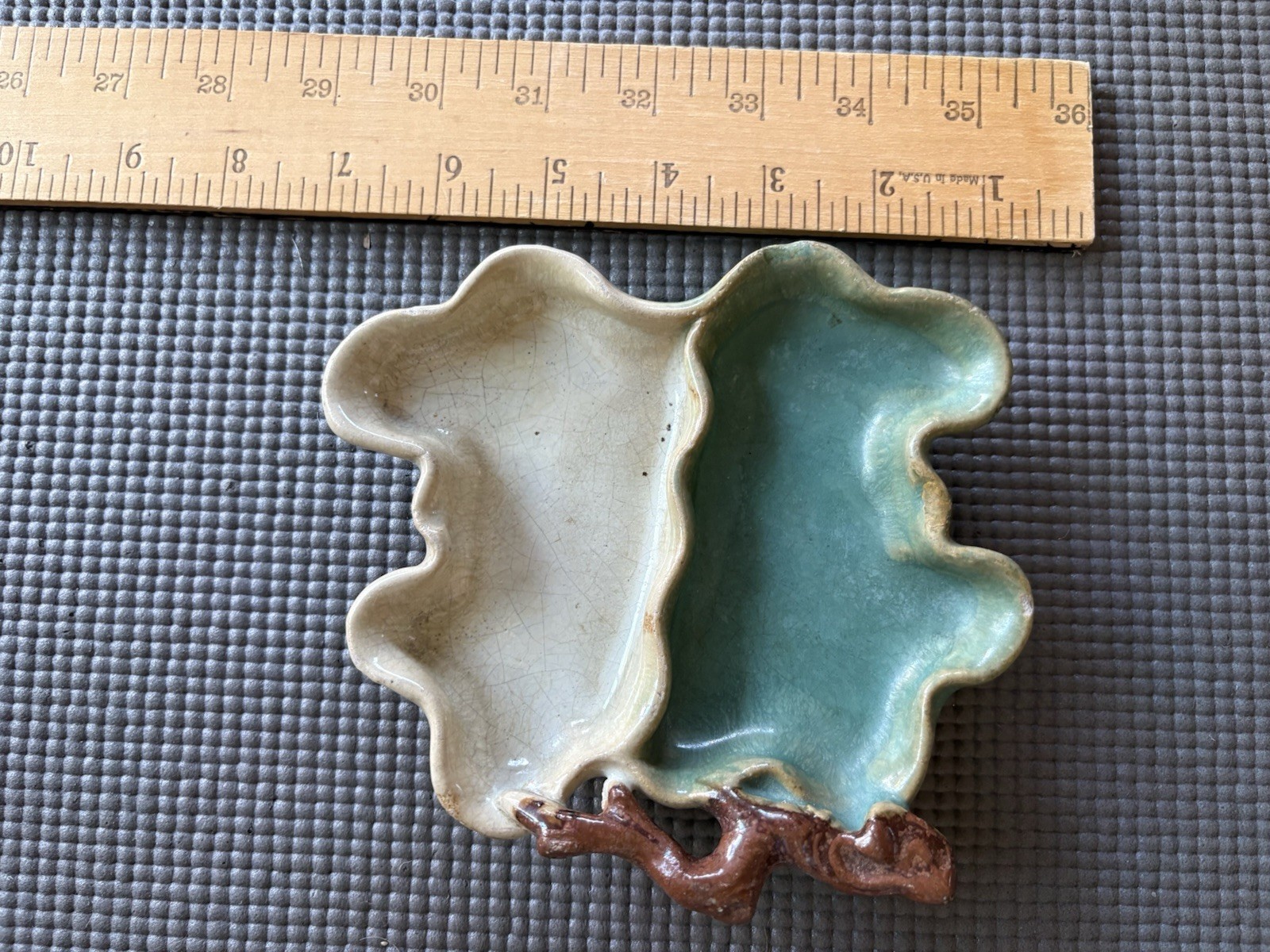 Antique Japanese Kyoto Celadon/Cream Porcelain Dish Antique Japanese Kyoto Celadon/Cream Porcelain Dish