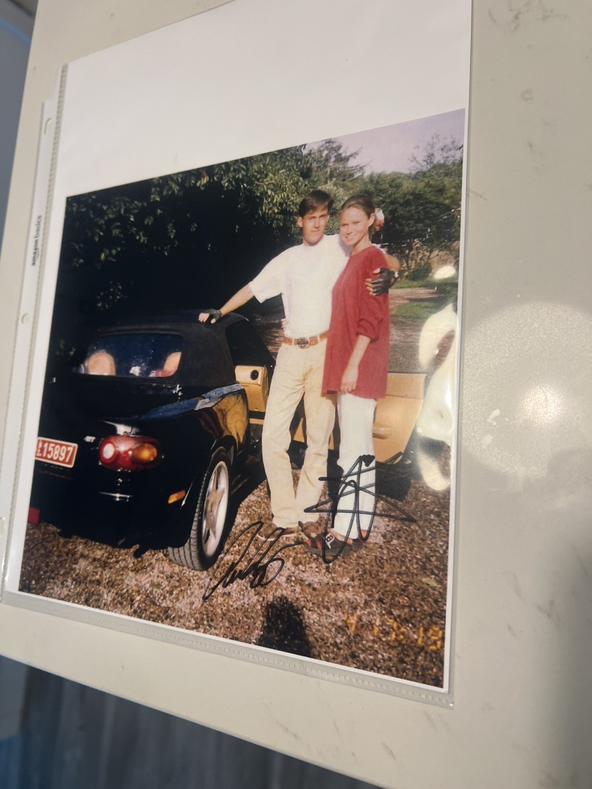 Christian Von Koenigsegg Signed classic old photo & Wife autograph authentic 