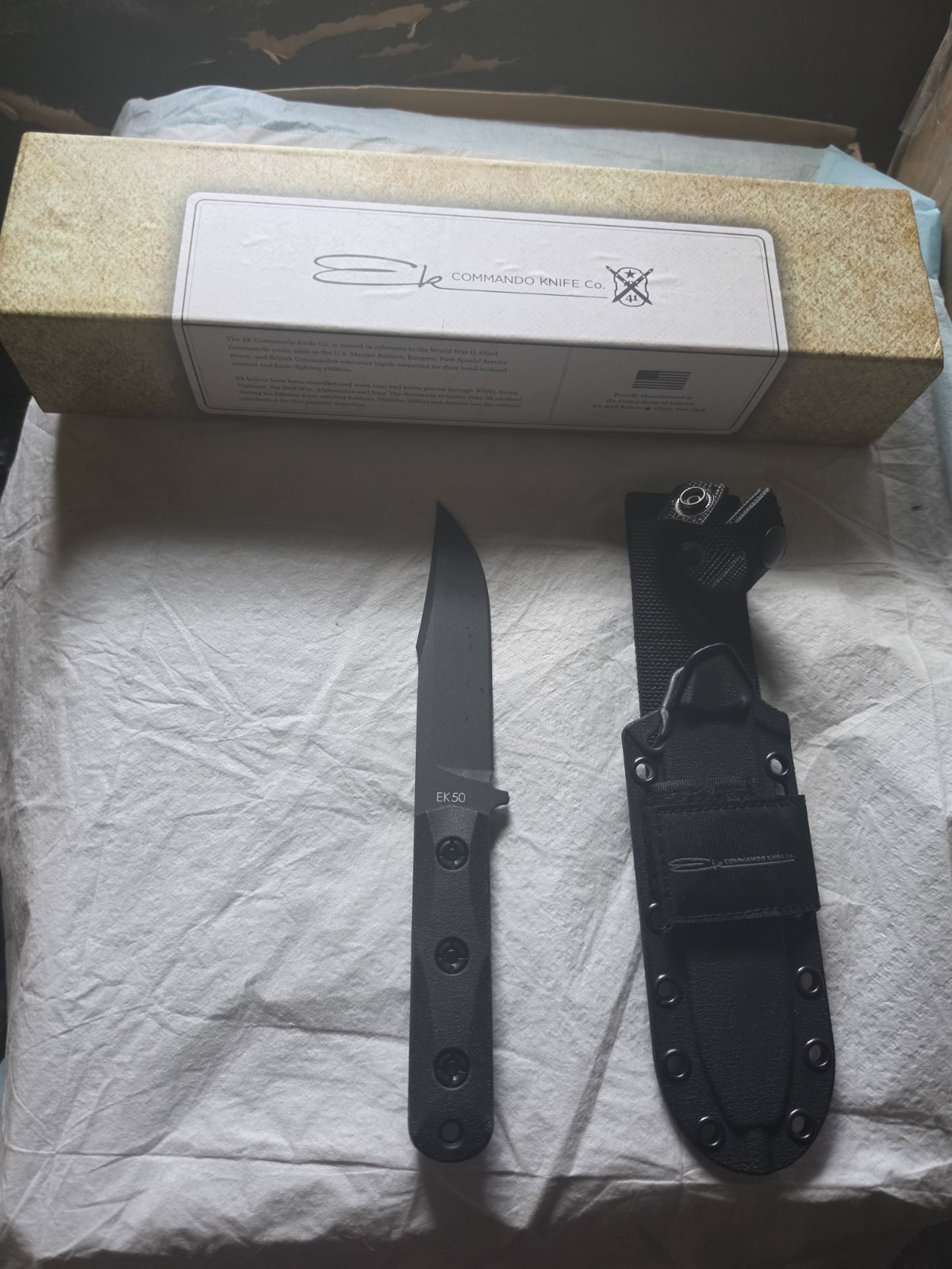Ka-bar Commando Short Clip Point Fixed Blade Knife (5.06