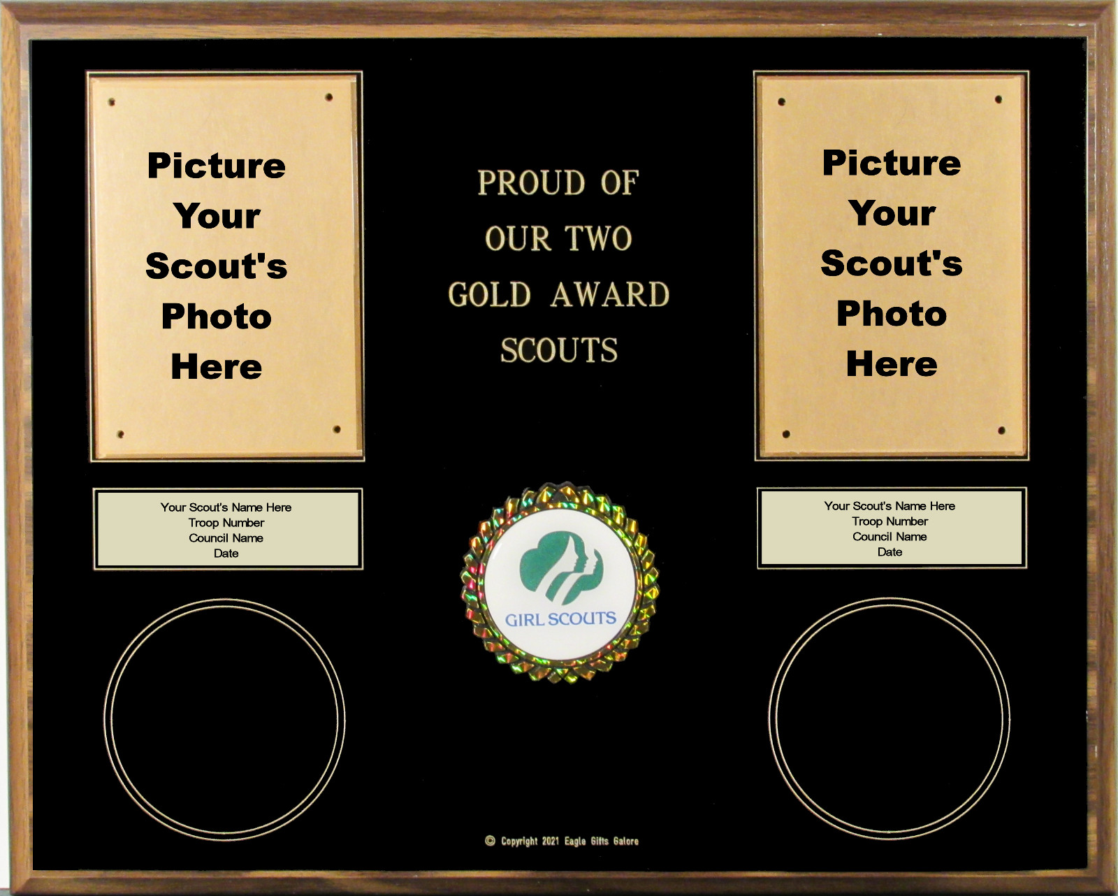 Proud Parent of TWO Gold Award Scouts - Girl Scout Brag Plaque
