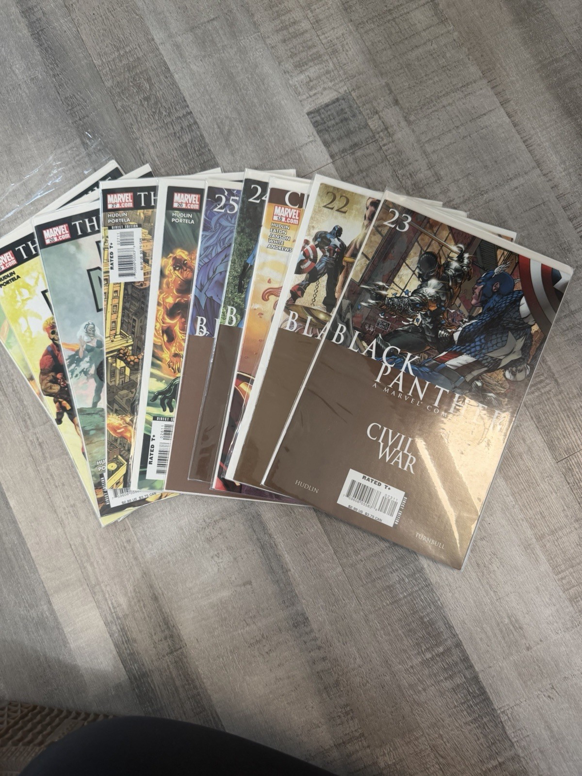 Black Panther Lot 10 Comics #18 #22-30 Marvel Civil War Zombies Storm 2006-2007