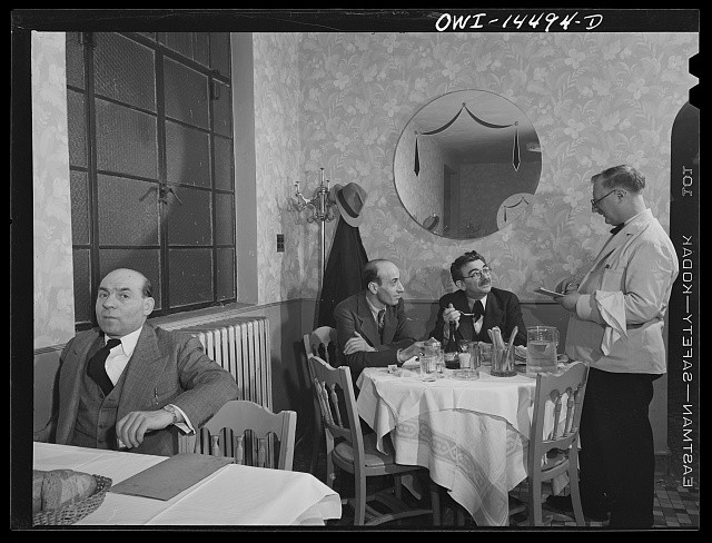 New York NY 1943 Johns Restaurant Girolamo Valente Italian Journalists