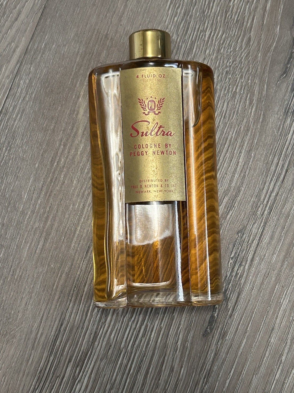 Vintage Sultra Cologne Peggy Newton 4 oz Splash Bottle Fragrance New York