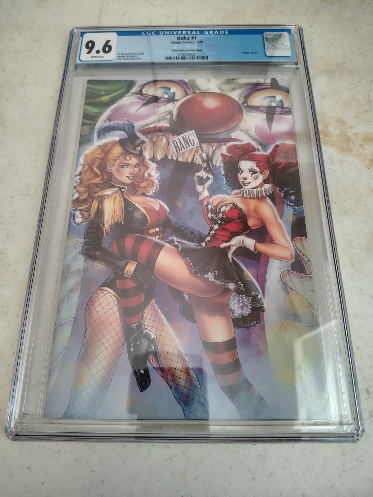 Haha #1 CGC 9.6 White Pages 2021 Chatzoudis Variant Cover Virgin
