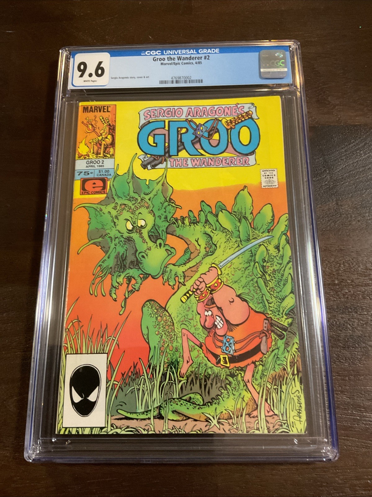 1985 Marvel GROO THE WANDERER #2 Graded CGC 9.6 NM+ Sergio Argonnes WHITE PAGES