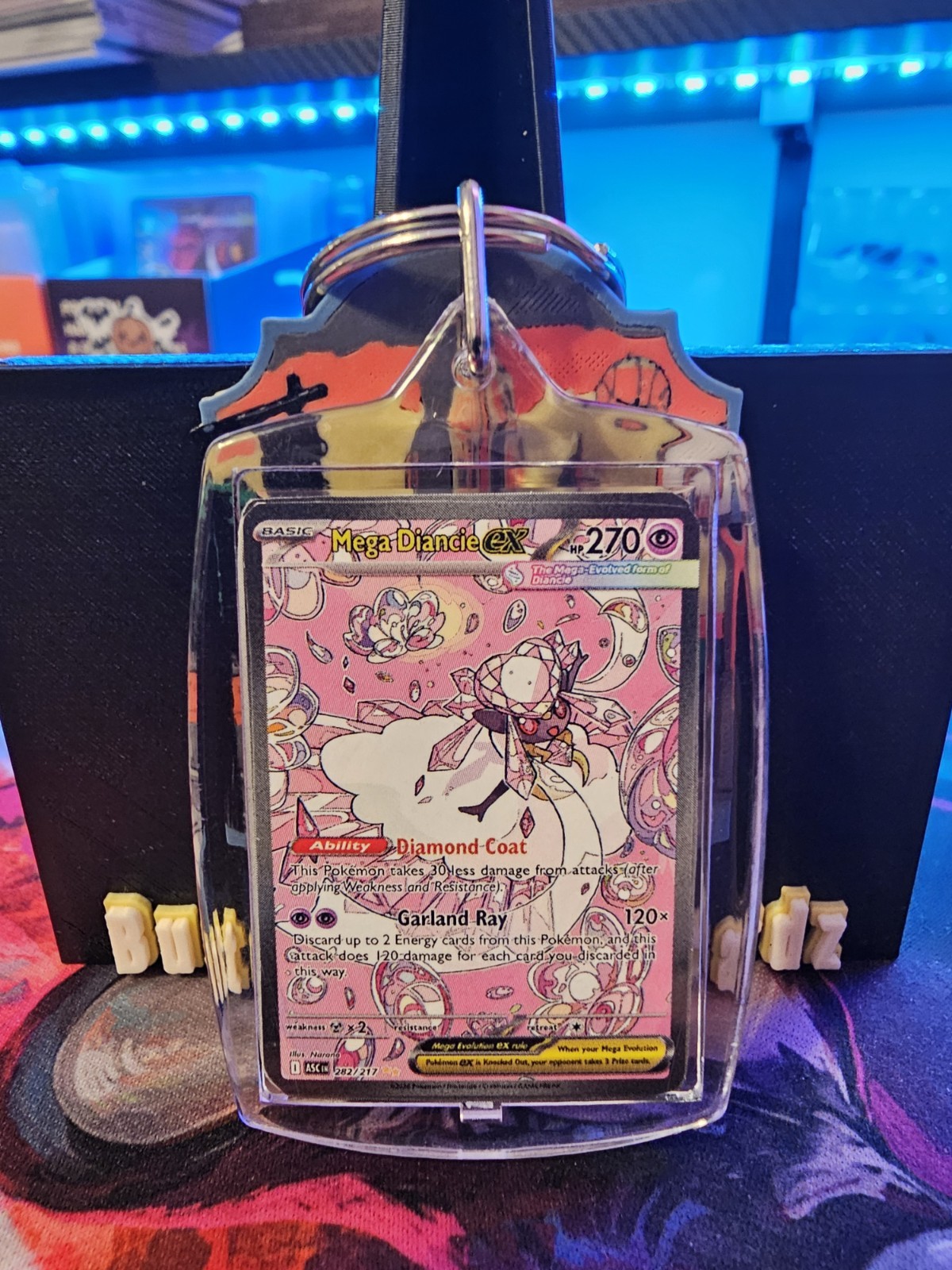 Pokémon Ascended Heroes Keychain - Mega Diancie IR & SIR - US Seller - Hand Made Pokémon Ascended Heroes Keychain - Mega Diancie IR & SIR - US Seller - Hand Made