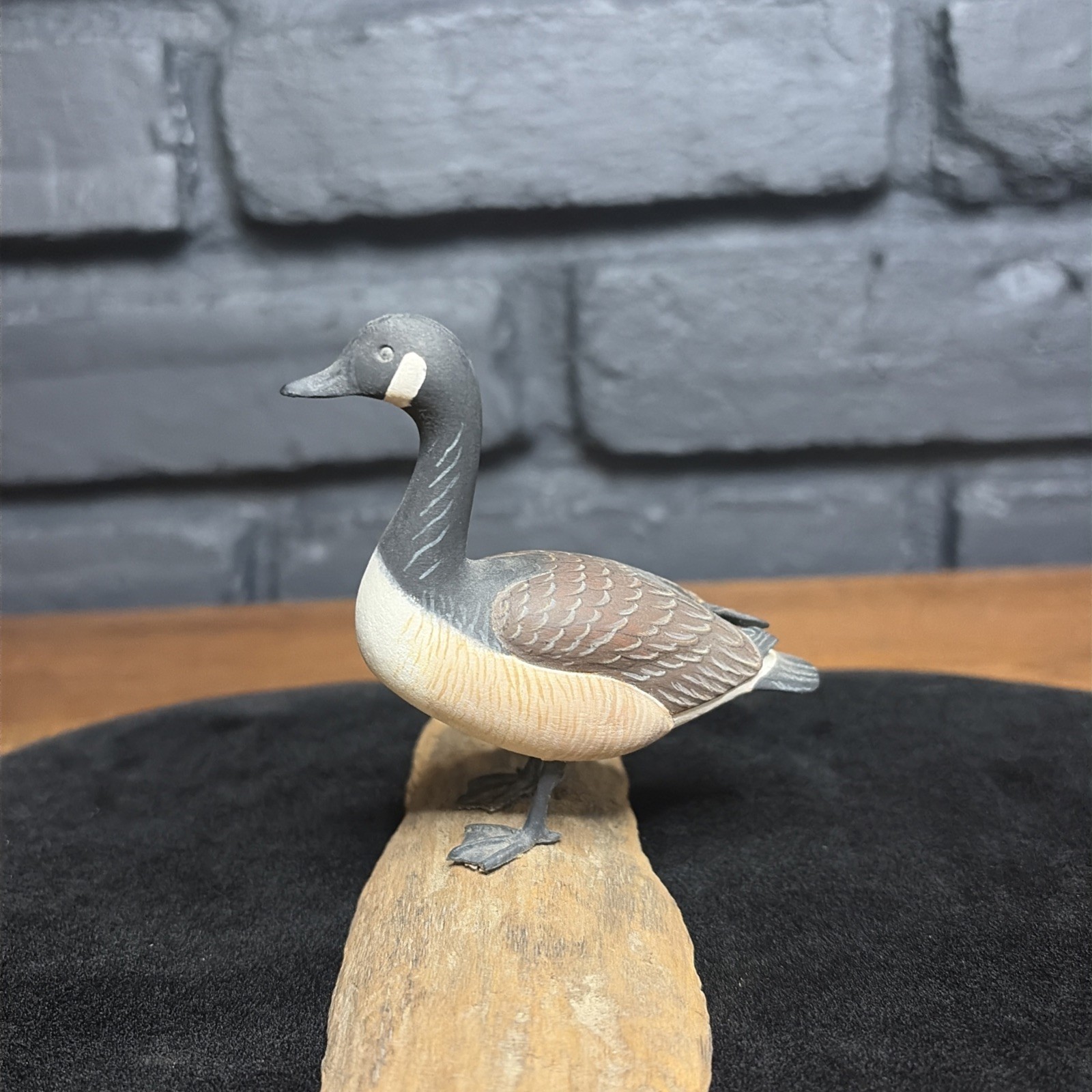 Vintage Miniature WILLIAM H. REINBOLD Painted Carved Wood Canadian Goose Carving Vintage Miniature WILLIAM H. REINBOLD Painted Carved Wood Canadian Goose Carving