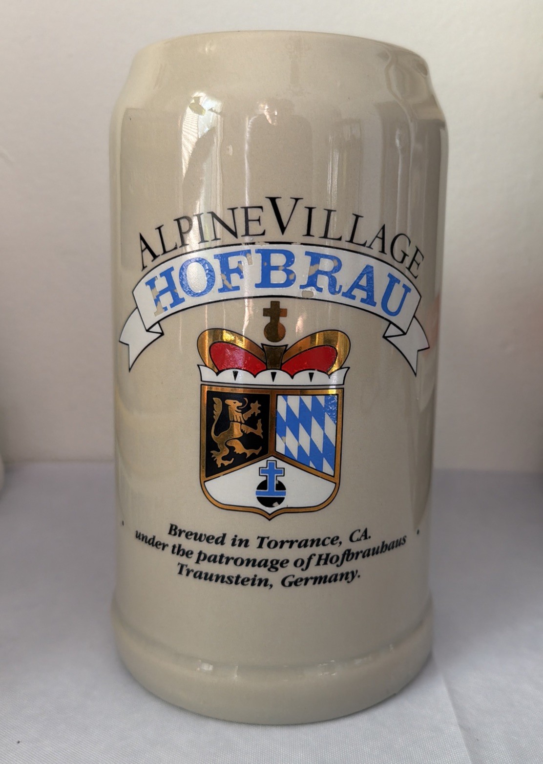 Vintage Alpine Village Hofbrau Ceramic Beer Stein Mug German Style