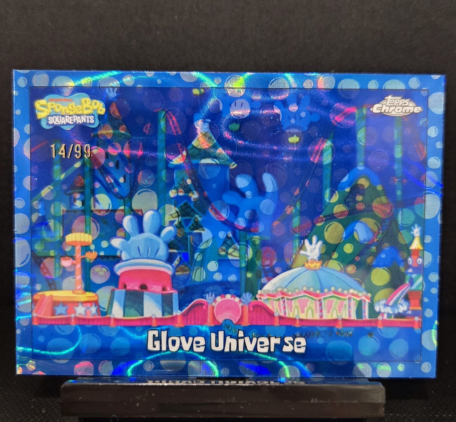2025 Topps Chrome SpongeBob Squarepants Glove Universe BubbleFractor #/99