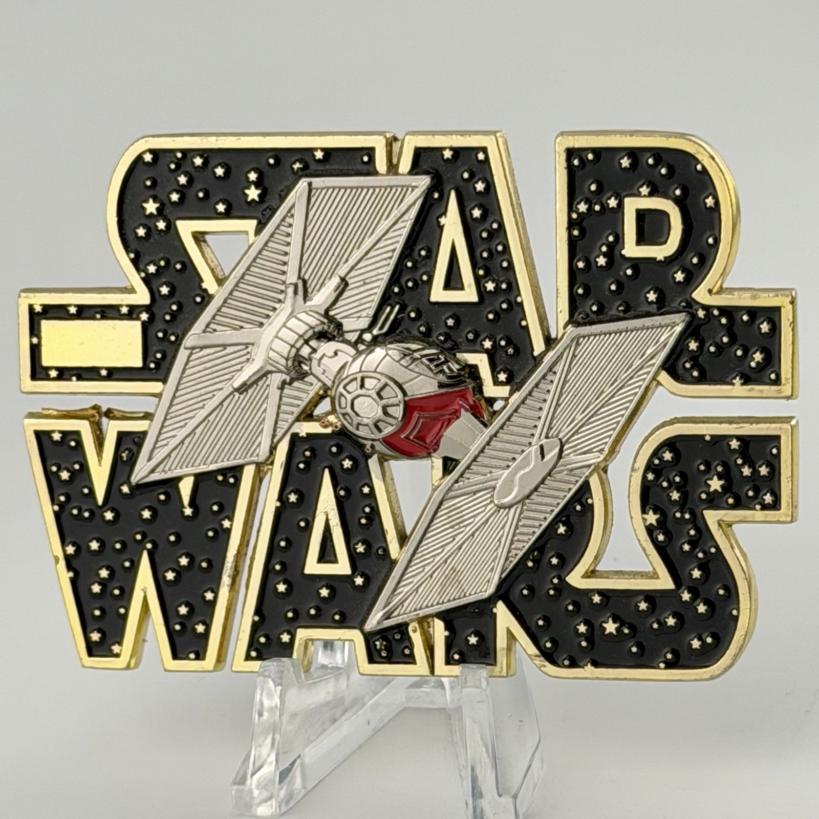 US Navy Star Wars TIE Fighter Challenge Coin Dark Side USN Oversized Die Cut