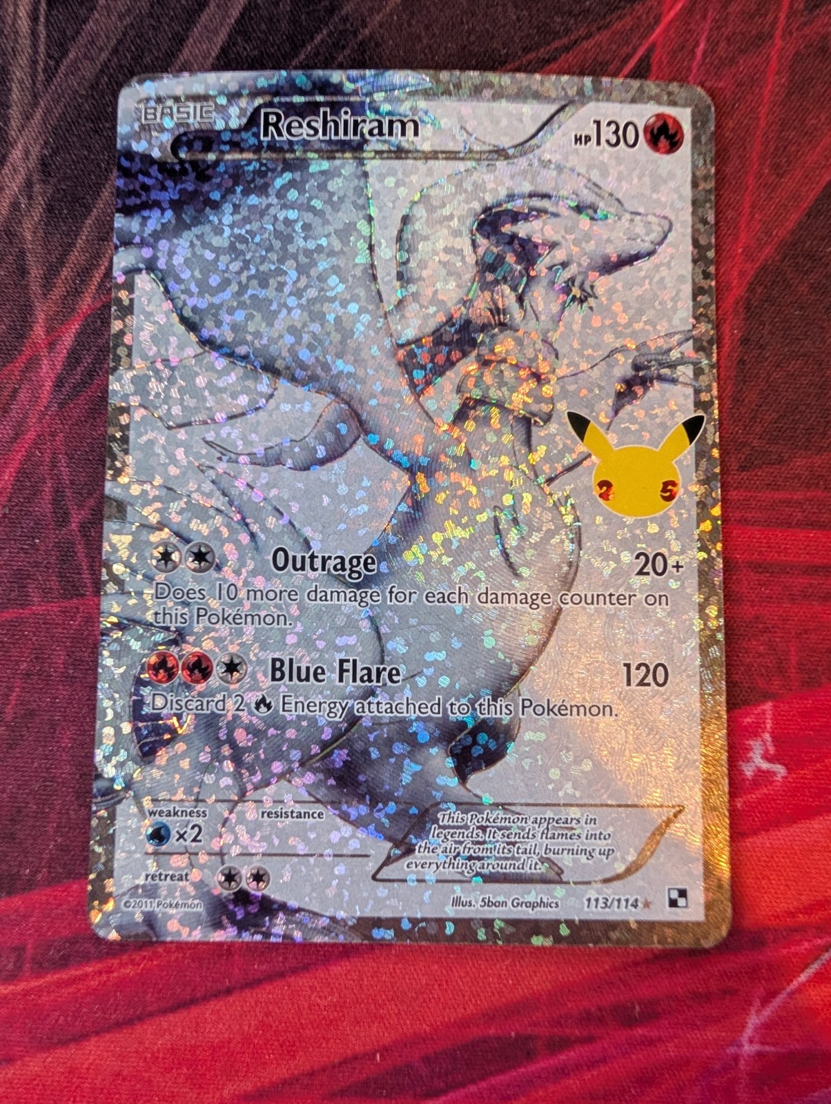 Reshiram 113/114 Full Art Celebrations 25th Anniversary Classic Collection NM