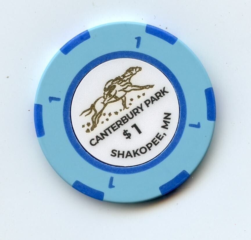 1.00 Chip from the Canterbury Park Casino Shakopee Minnesota 6 Blue