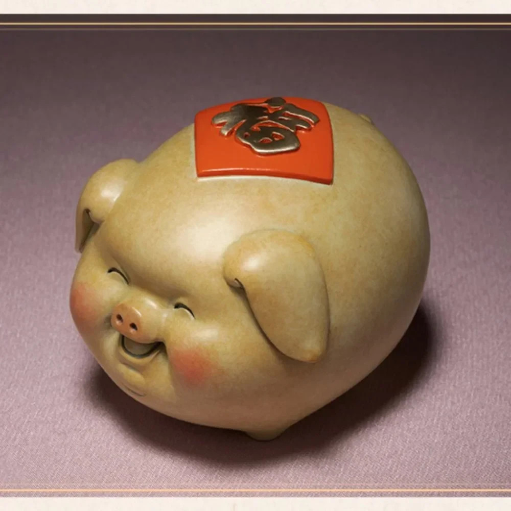 2018 Tongshifu Copper Lucky Pig Brass Figurine 24K Gold Plate Accents NEW 2018 Tongshifu Copper Lucky Pig Brass Figurine 24K Gold Plate Accents NEW