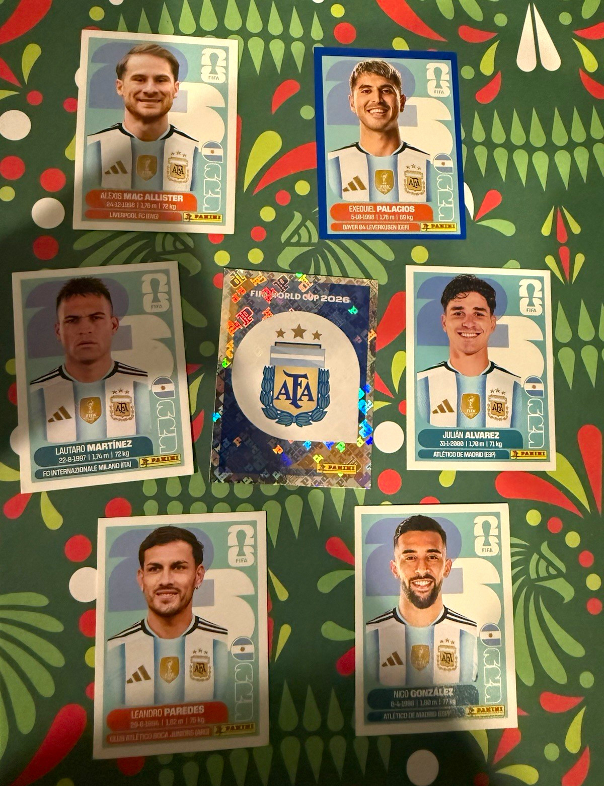 Panini FIFA WC 2026 Argentina Stickers Lot of 7 Includes Logo