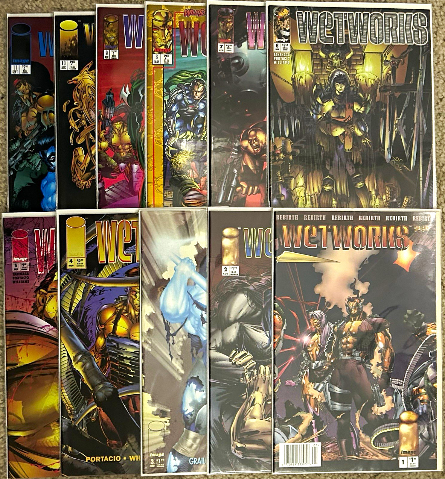 Wetworks #1-11 Complete Early Run Lot Image WildStorm 1994 Whilce Portacio VF/NM