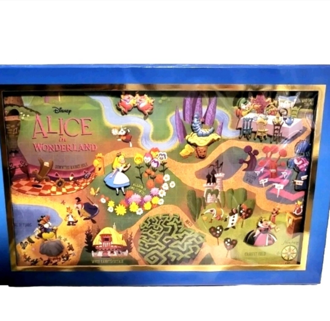 Disney Maps WDI D23 Pin Set - Alice in Wonderland Map LE 400 Box Boxed