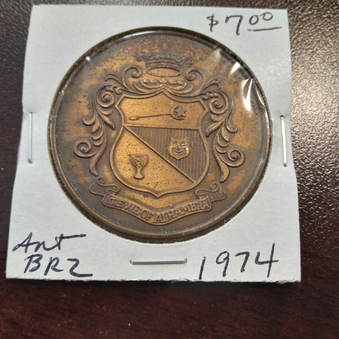 1974 Alhambra Antique Bronze Doubloon 1974 Alhambra Antique Bronze Doubloon