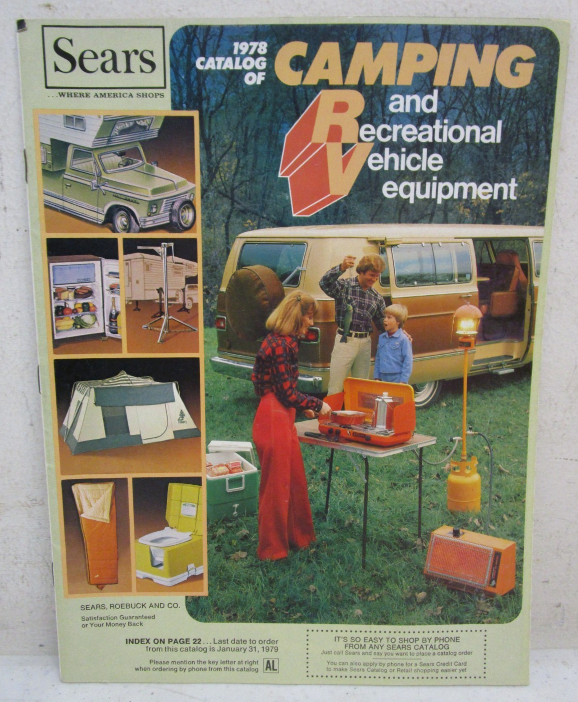 1978 VTG 1970's SEARS CAMPING & RECREATIONAL VEHICLES EQUIPMENT 55 PG CATALOG