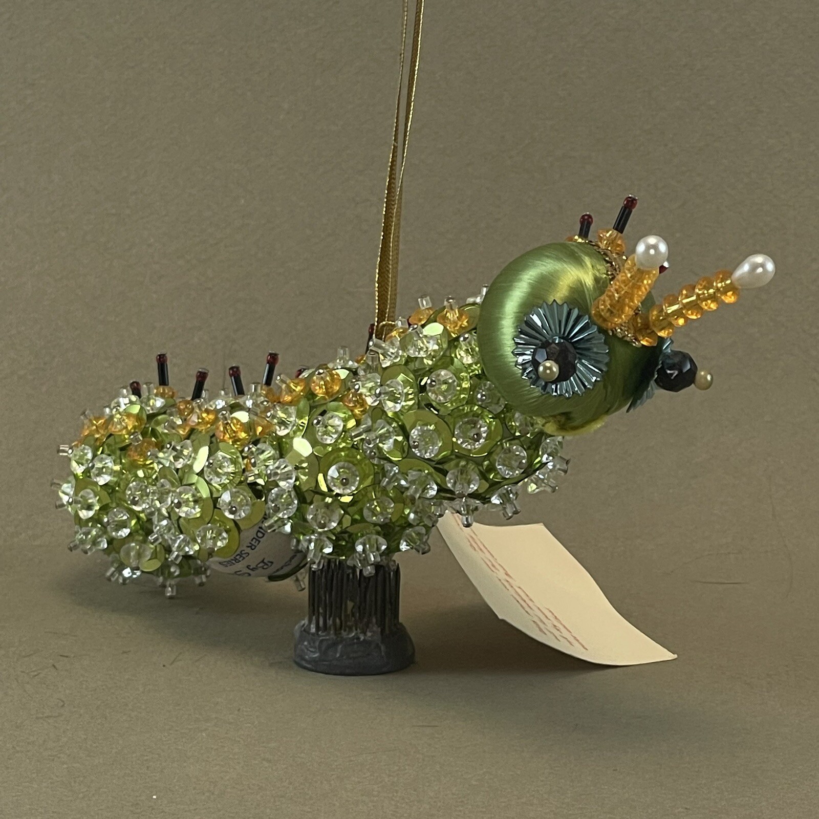 Vintage Collector\'s Ornament by Gena Kinder Caterpillar  OIN 1969