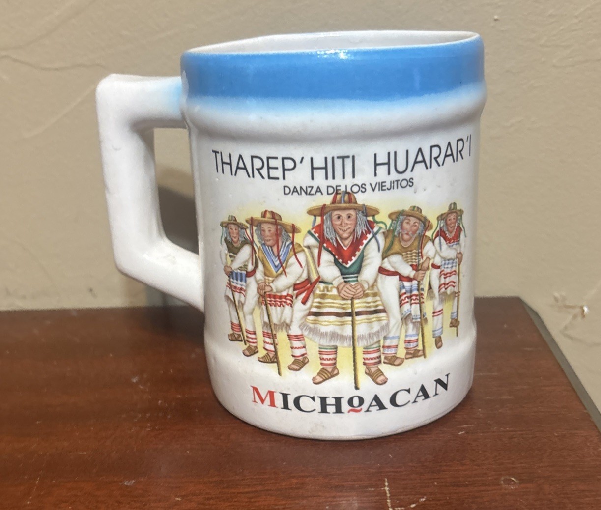 Vintage Mug Cup Danza De Los Viejitos Michoacan Mexico Tharep Hiti Huarari Vintage Mug Cup Danza De Los Viejitos Michoacan Mexico Tharep Hiti Huarari