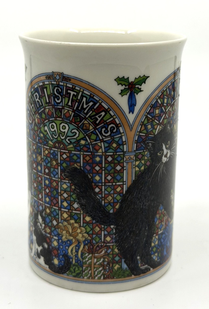 Dunoon Christmas Cats Mug Sue Scullard 1992 Ceramic Scotland