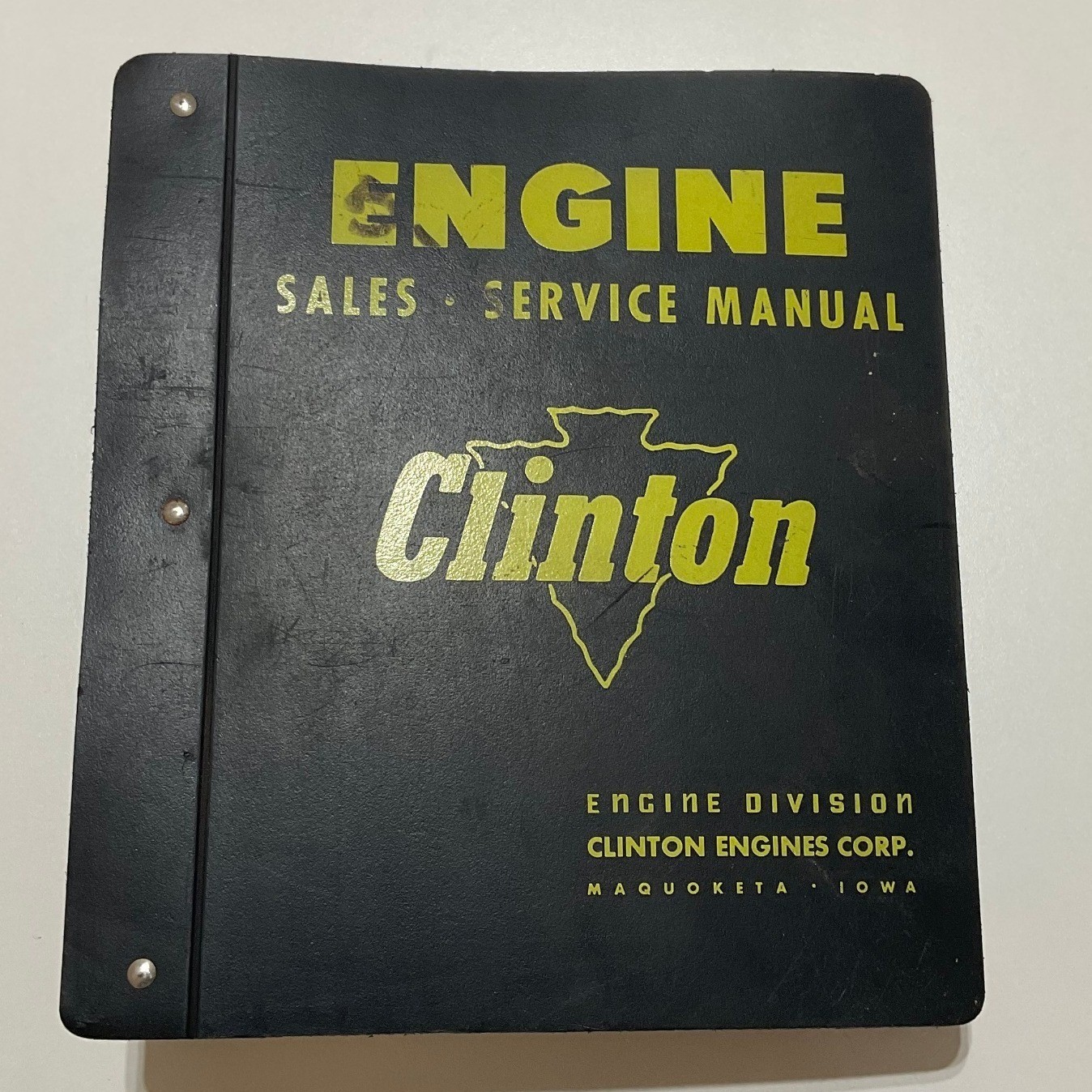 Vintage Clinton Engines Sales Service Manual Parts Catalog Binder Iowa Black