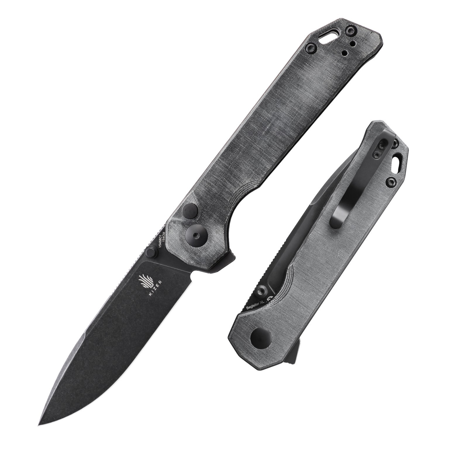 Kizer Begleiter (XL) Folding Knife 154CM Blade Micarta Handle V5458C1