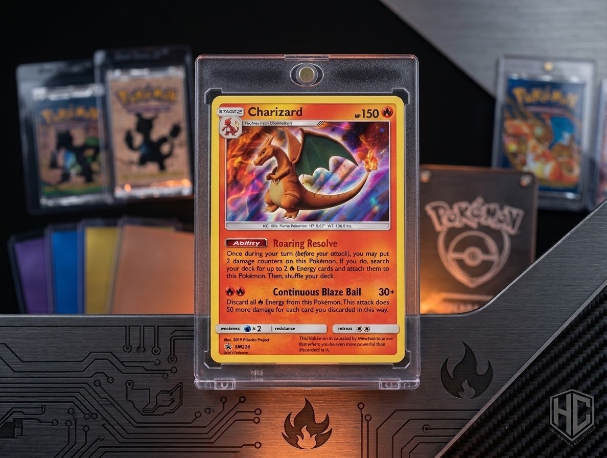 ⁠Pokemon Charizard SM226 Promo Holo Black Star Team Up Pre-Release TCG NM