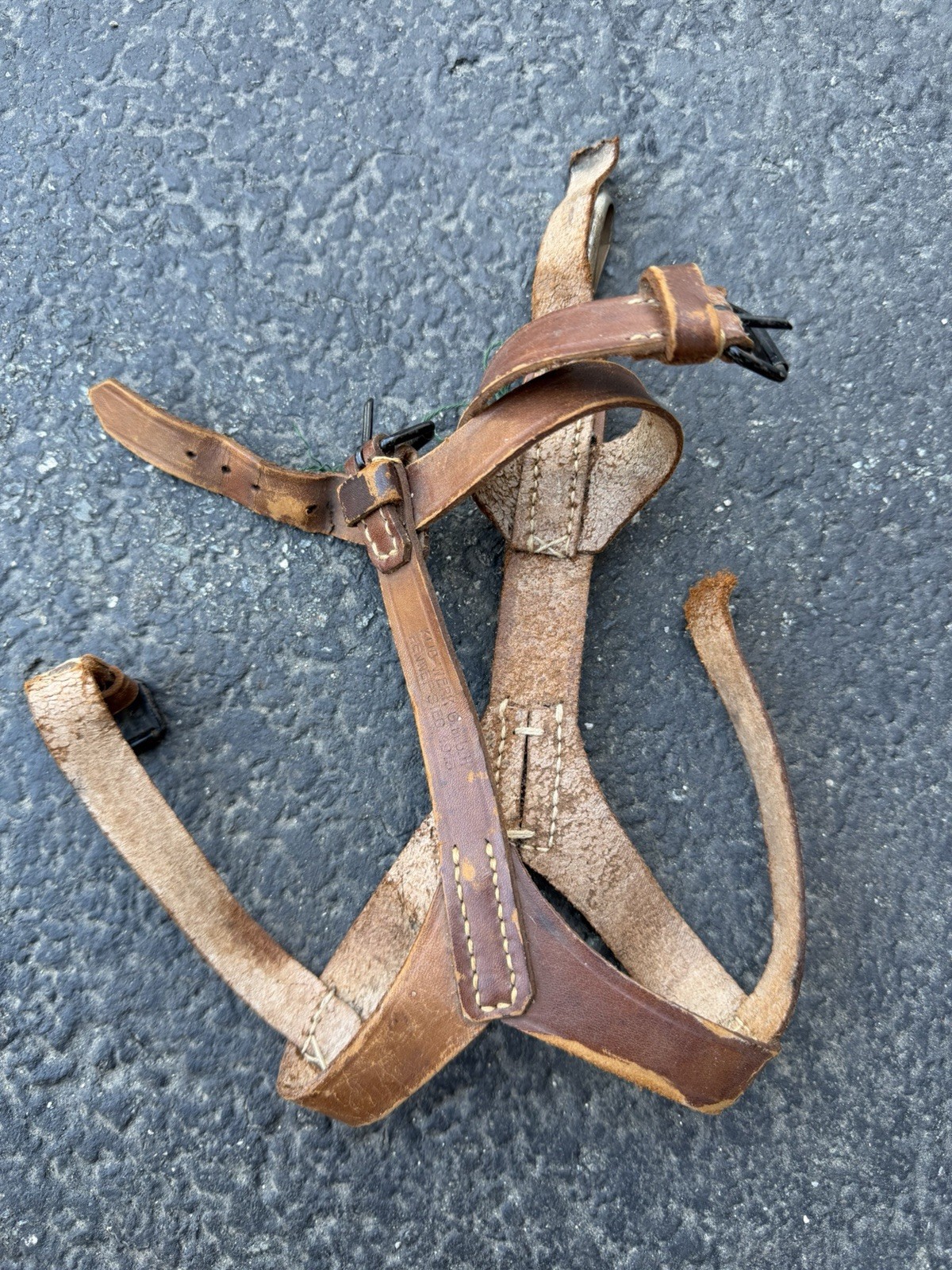 Original WW1 Imperial German Medical Canteen Harness Brown Leather 1915 Dated
