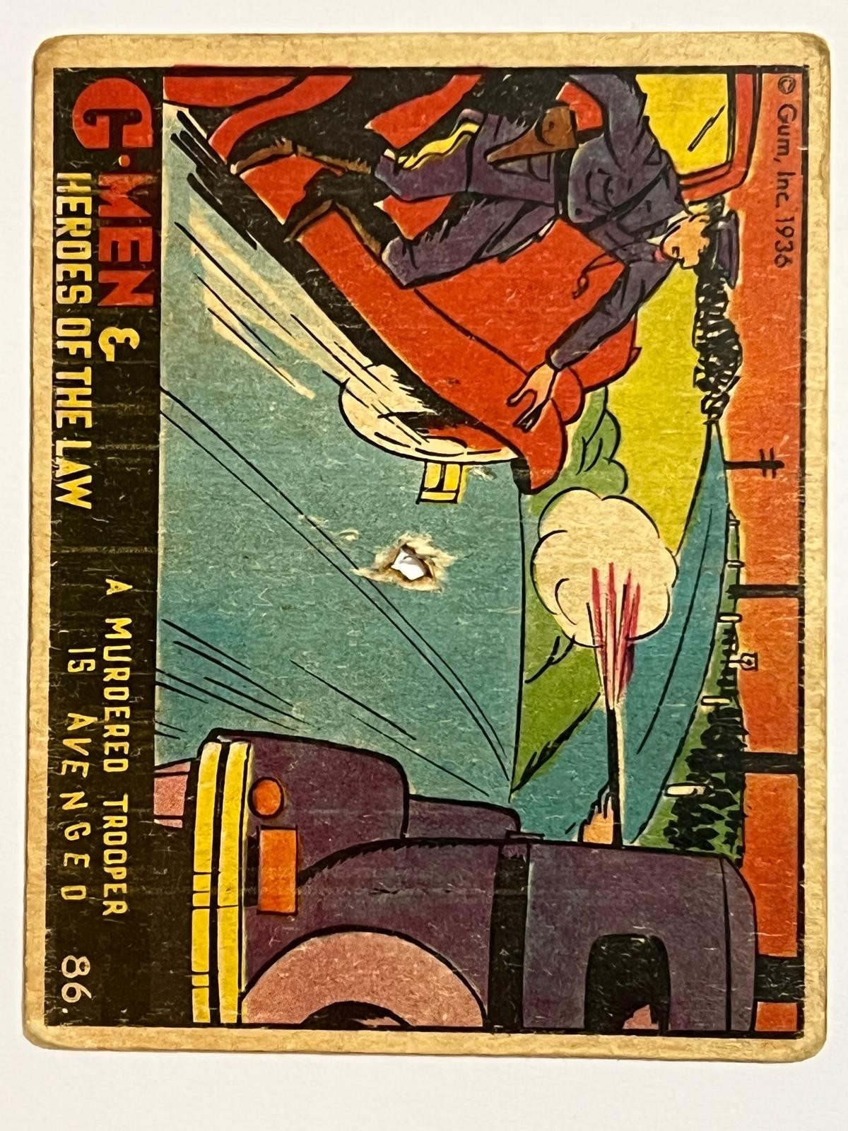 1935-37 Gum Inc. G-Men & Heroes of the Law #86b A Murdered Trooper is Avenged