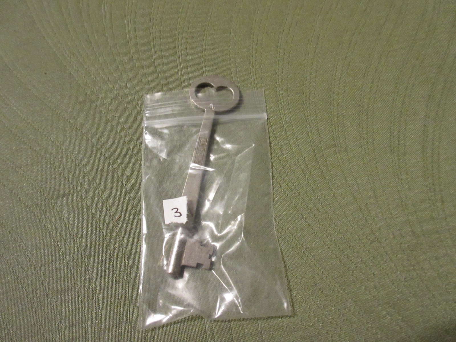 Sargent Antique Lock Skeleton Key #4 Solid Barrel Pat May 15, 1888